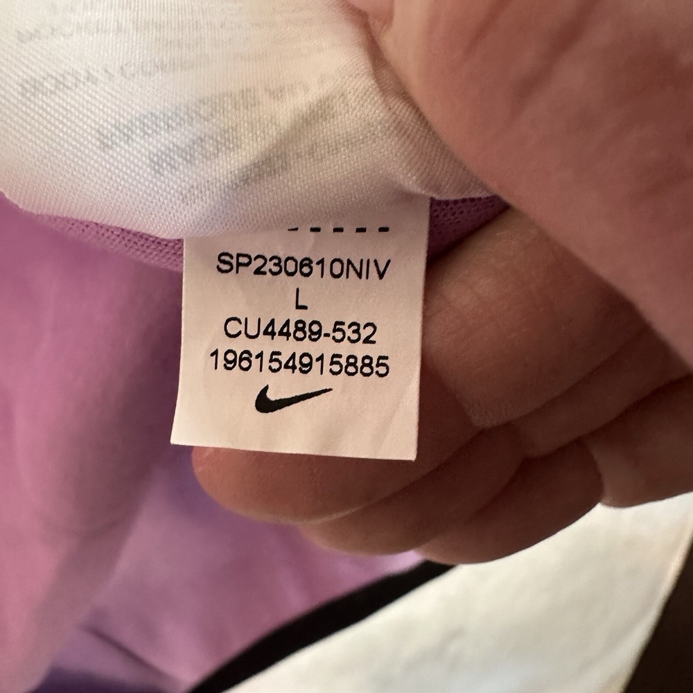 Nike Therma Fit Full Zip Fleece Jacket Mens Large Warm Up Running Lavender EUC - Picture 14 of 16